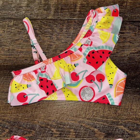 KavKas Girl’s Swimsuit 2 Piece Fruit Pattern 2T - Picture 3 of 8